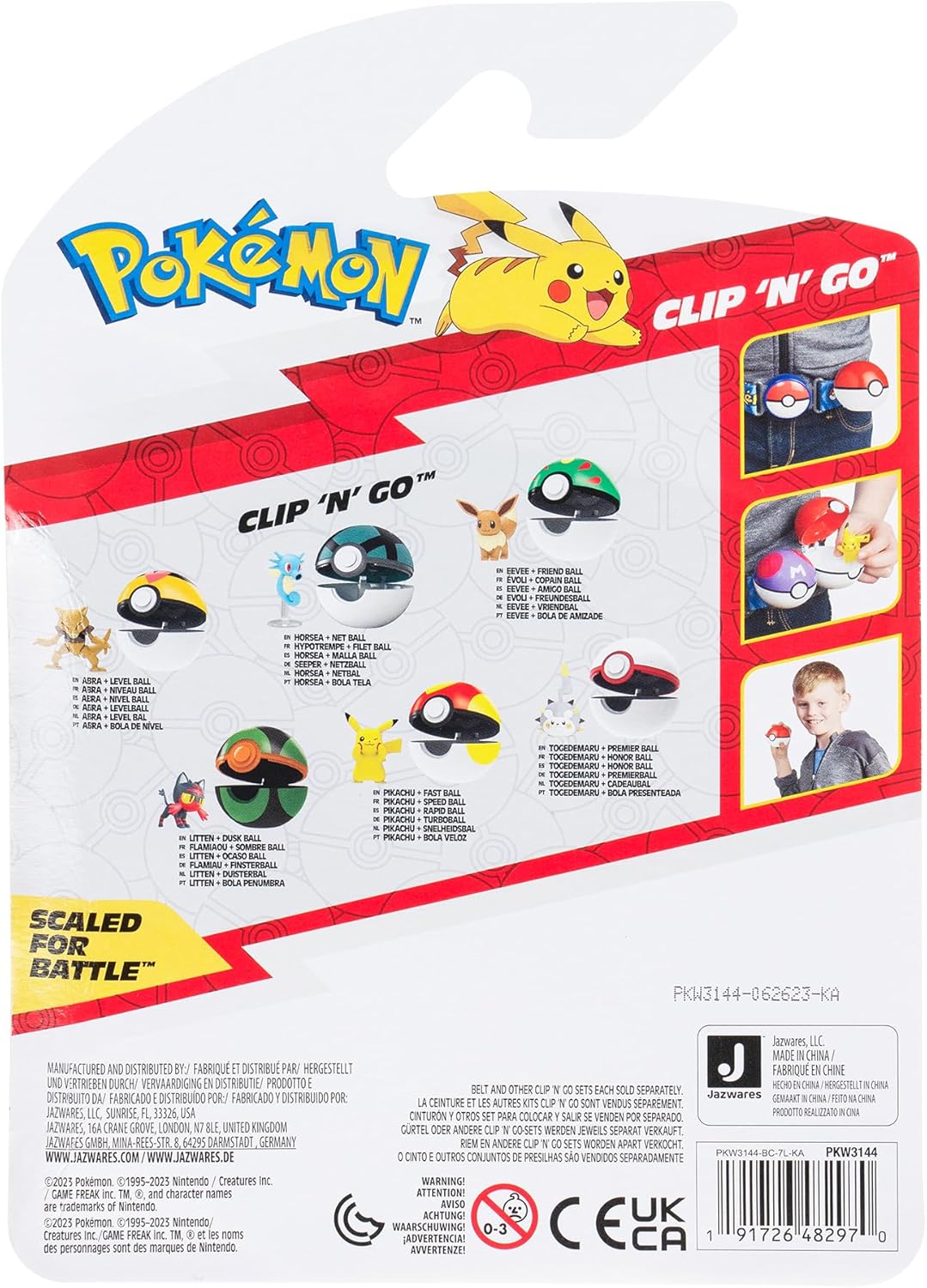 Pokémon Clip ‘N’ Go Abra and Level Ball - Includes 2-Inch Battle Figure and Level Ball Accessory