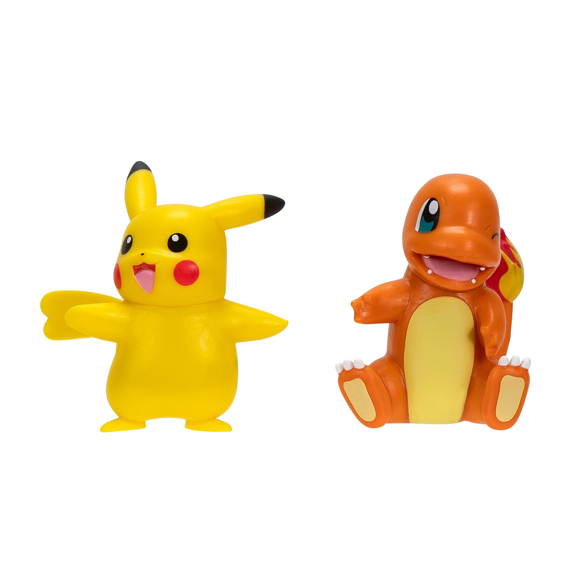 Pokémon Battle Figure First Partner - 2 Figuras de Batalla Charmander y Pikachu de 2 Pulgadas con Detalles auténticos