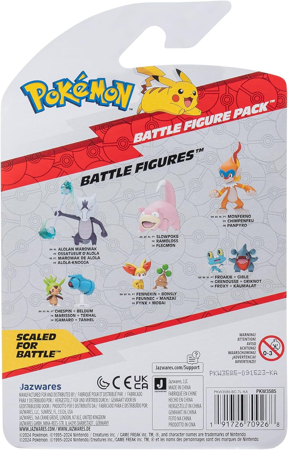 Pokémon Battle Figure First Partner - 2 Figuras de Batalla Charmander y Pikachu de 2 Pulgadas con Detalles auténticos