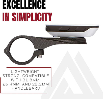 KOM Cycling Computer Mount designed to be used with Garmin Edge Series - Compatible with a range of Garmin commuters including Garmin Edge 530 Mount and Garmin 830