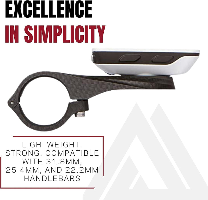 KOM Cycling Computer Mount designed to be used with Garmin Edge Series - Compatible with a range of Garmin commuters including Garmin Edge 530 Mount and Garmin 830