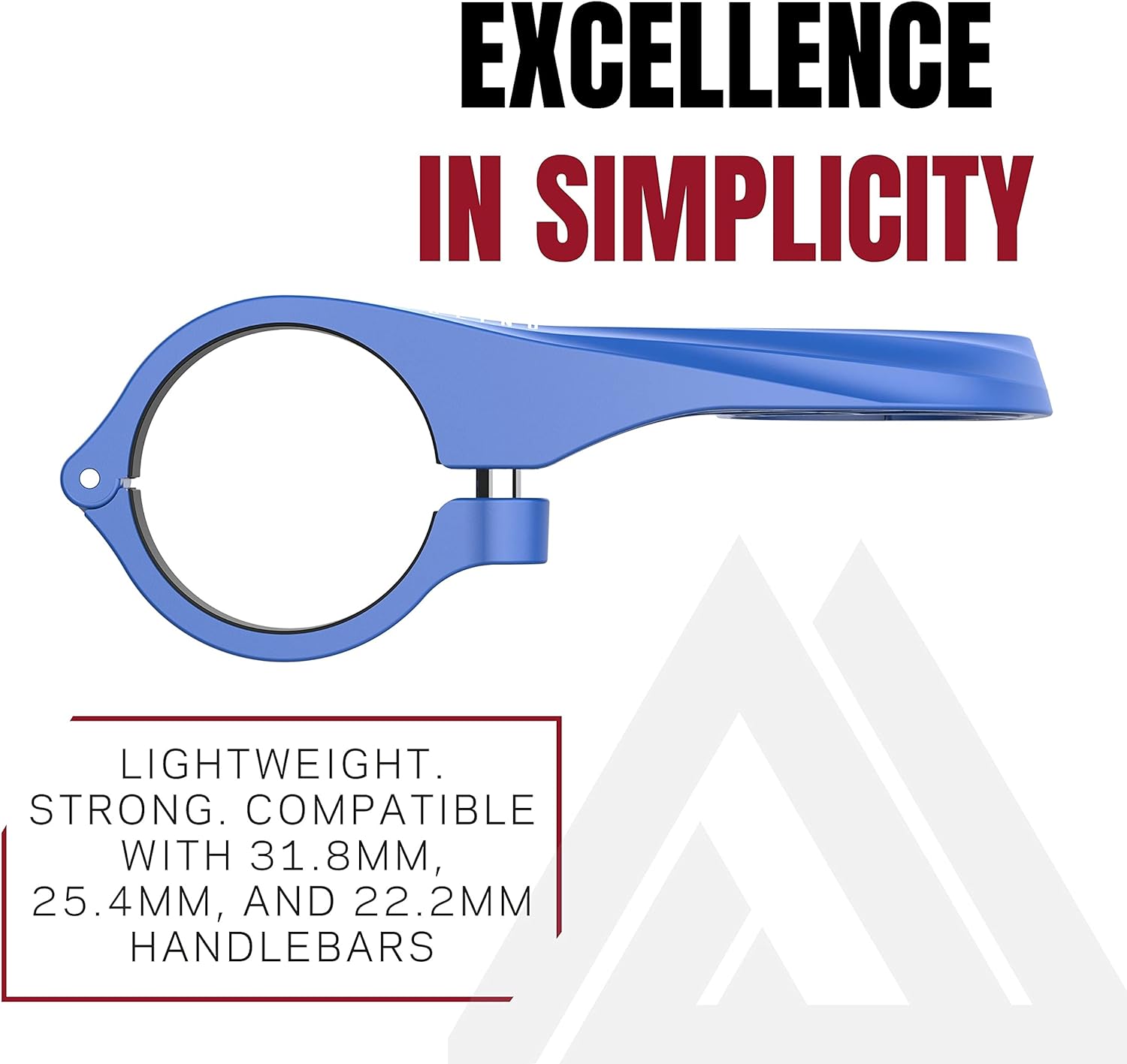 KOM Cycling Computer Mount designed to be used with Garmin Edge Series - Compatible with a range of Garmin commuters including Garmin Edge 530 Mount and Garmin 830 (Blue