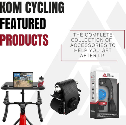 KOM Cycling Computer Mount designed to be used with Garmin Edge Series - Compatible with a range of Garmin commuters including Garmin Edge 530 Mount and Garmin 830 (Blue