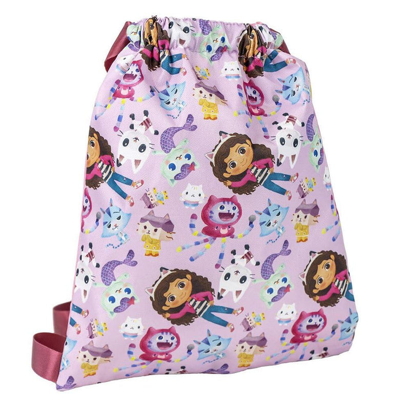 CERDÁ LIFE'S LITTLE MOMENTS Unisex Kid's Gabby's Dollhouse Printed Bag Drawstring Backpack, Pink, One Size