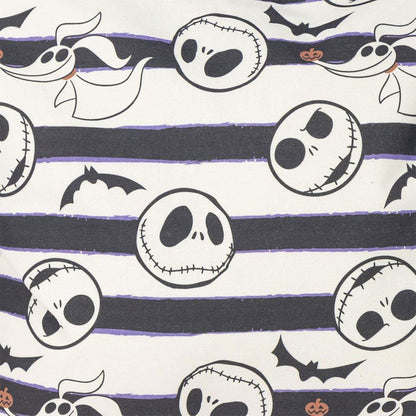 CERDÁ LIFE'S LITTLE MOMENTS Shopping-Tasche Nightmare Before Christmas, Schwarz, 36 x 39 x 0,4 cm, 2 Griffe, aus Polyester und Baumwolle, bedruckt Jack Skellington und Zero, Originalprodukt, Schwarz