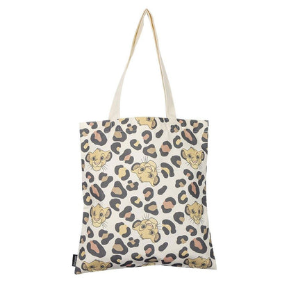 CERDÁ LIFE'S LITTLE MOMENTS Shopping Bag The Lion King - Ochre - 36x39x0.5cm - 2 Handles - Made with Polyester and Cotton - Simba Print - Original Product, ochre, Contemporary