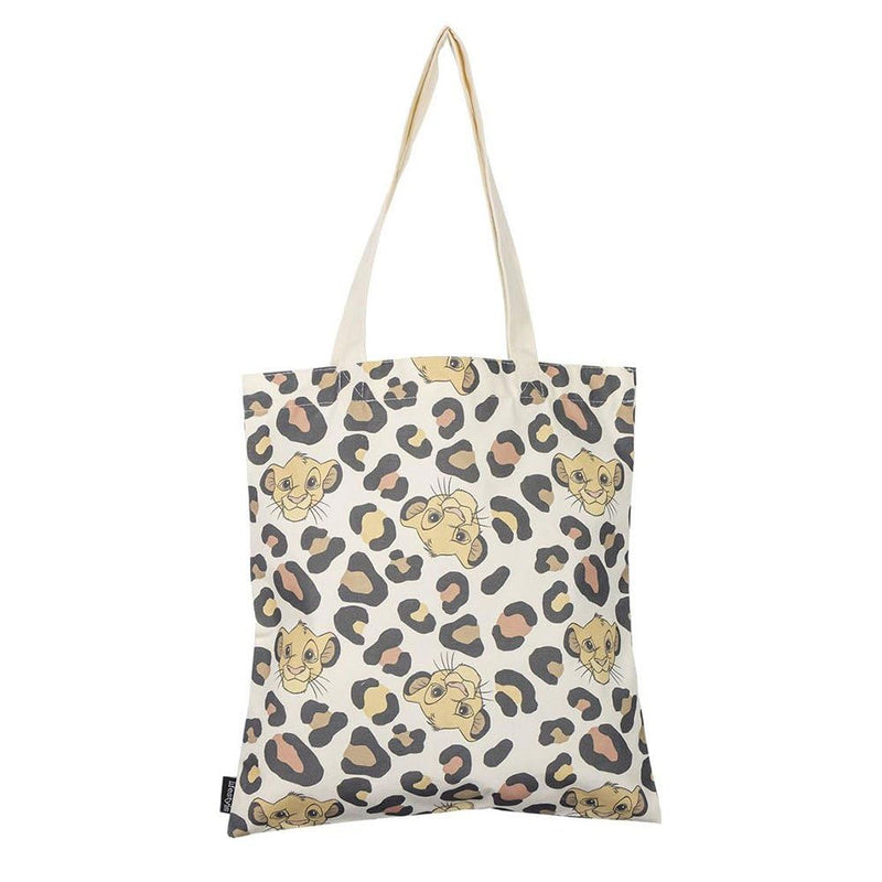 CERDÁ LIFE'S LITTLE MOMENTS Shopping Bag The Lion King - Ochre - 36x39x0.5cm - 2 Handles - Made with Polyester and Cotton - Simba Print - Original Product, ochre, Contemporary