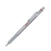 rOtring 600 Ballpoint Pen | Medium Point | Black Ink | Silver Metal Barrel with Non-Slip Knurled Grip | Refillable