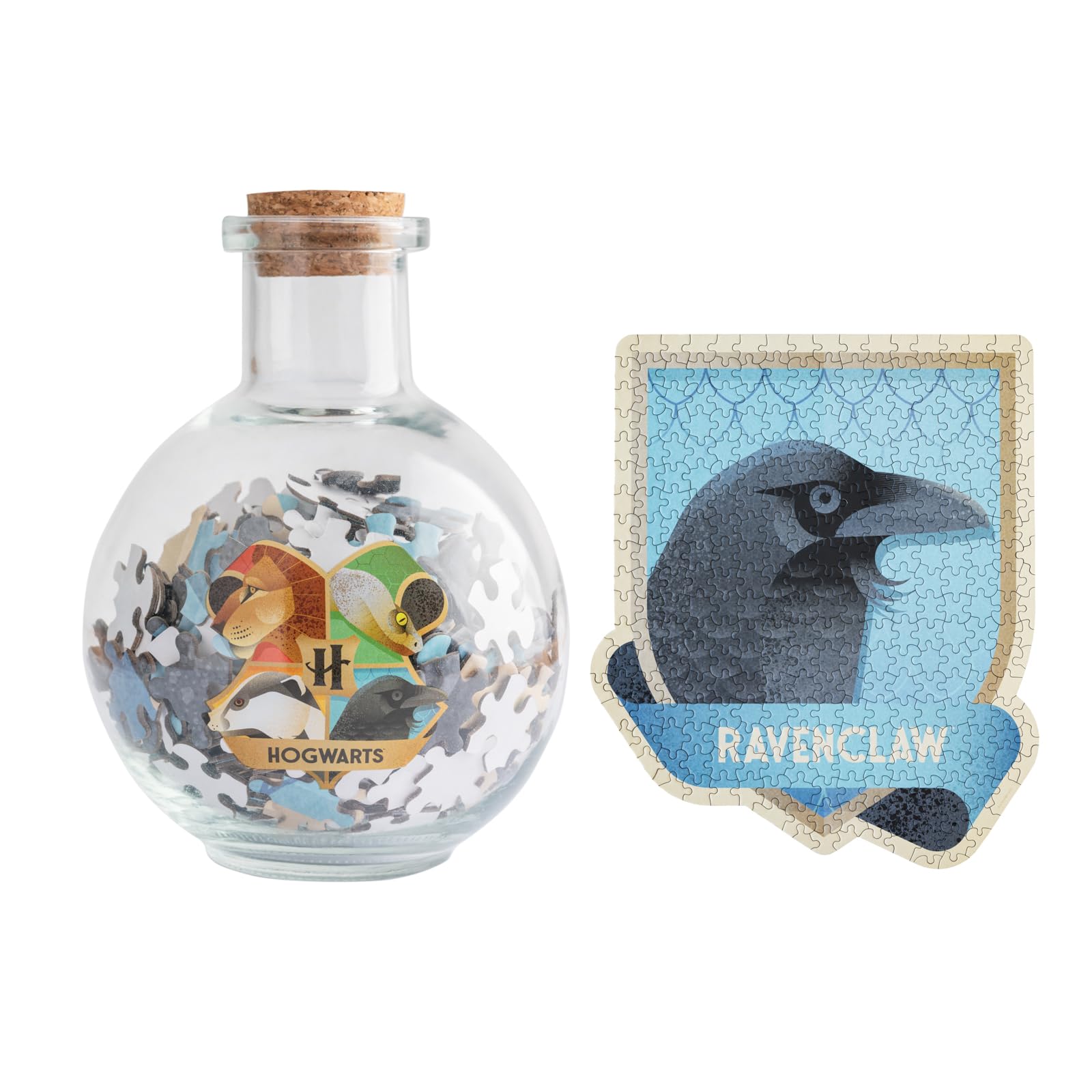Grupo Erik Harry Potter Puzzle Ravenclaw Hogwarts Haus – Sammler Puzzle 322 Teile in Zaubertrinkflasche - Offizieller Harry Potter Fanartikel
