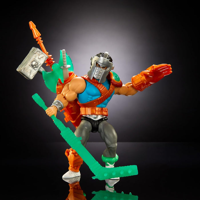 Masters of the Universe Origins Turtles of Grayskull Casey Jones Action Figure Toy, 16 Articulations, Armor & Weapons, TMNT & MOTU Crossover, HTH16