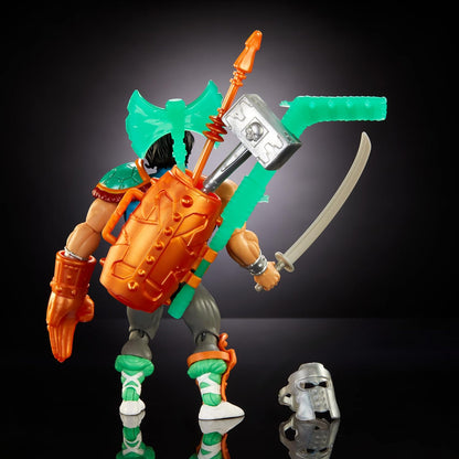 Masters of the Universe Origins Turtles of Grayskull Casey Jones Action Figure Toy, 16 Articulations, Armor & Weapons, TMNT & MOTU Crossover, HTH16