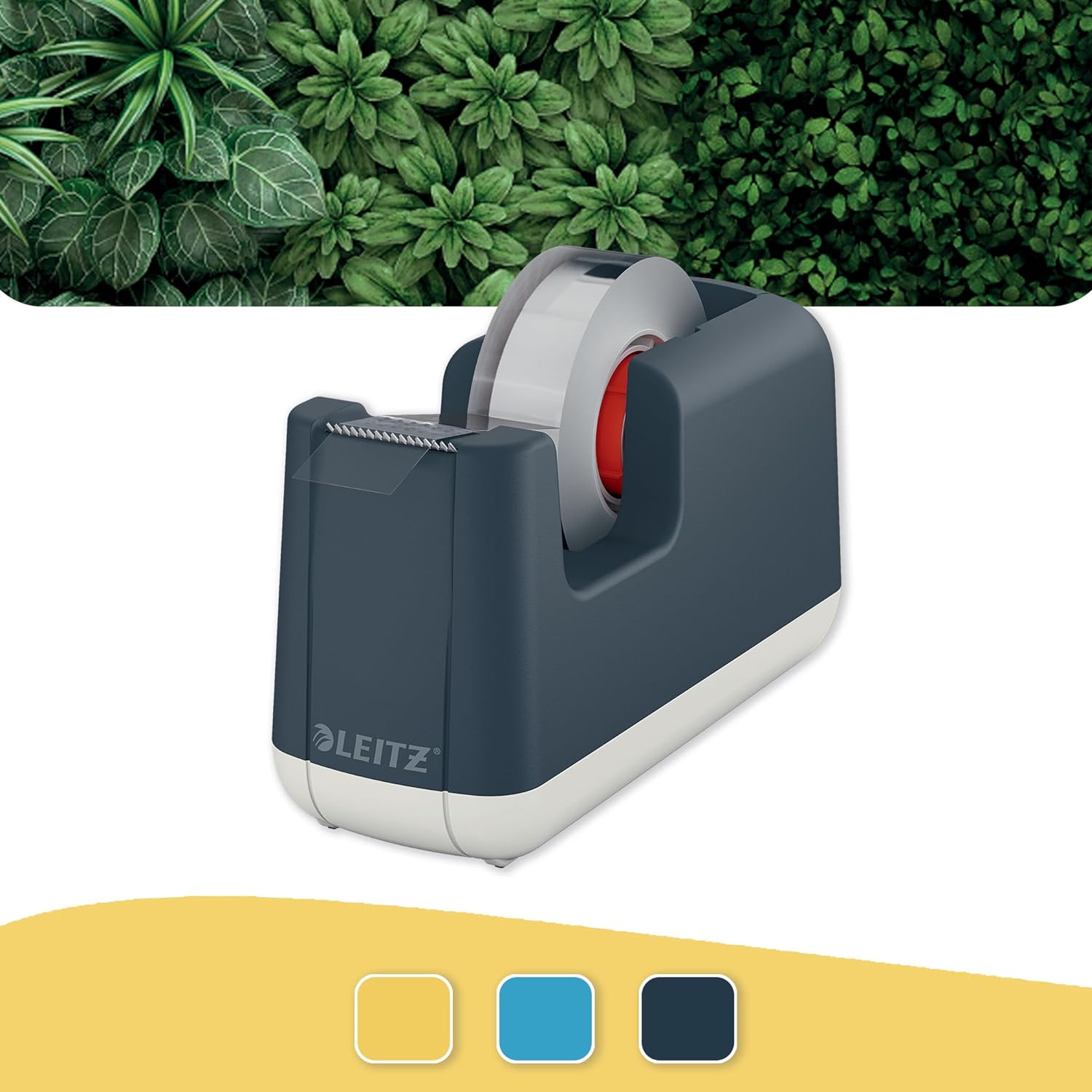 Leitz Tape Dispenser, Heavy Base With Tape, Cosy Range, Velvet Grey, 53670089