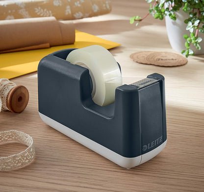 Leitz Tape Dispenser, Heavy Base With Tape, Cosy Range, Velvet Grey, 53670089
