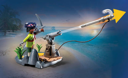 PLAYMOBIL Pirates 71532 Kampf gegen die Riesenkrabbe, epische Seeschlacht, inklusive Kanone, Haken-Geschoss und Säbel, detailreiches Piraten-Spielzeug für Kinder ab 4 Jahren