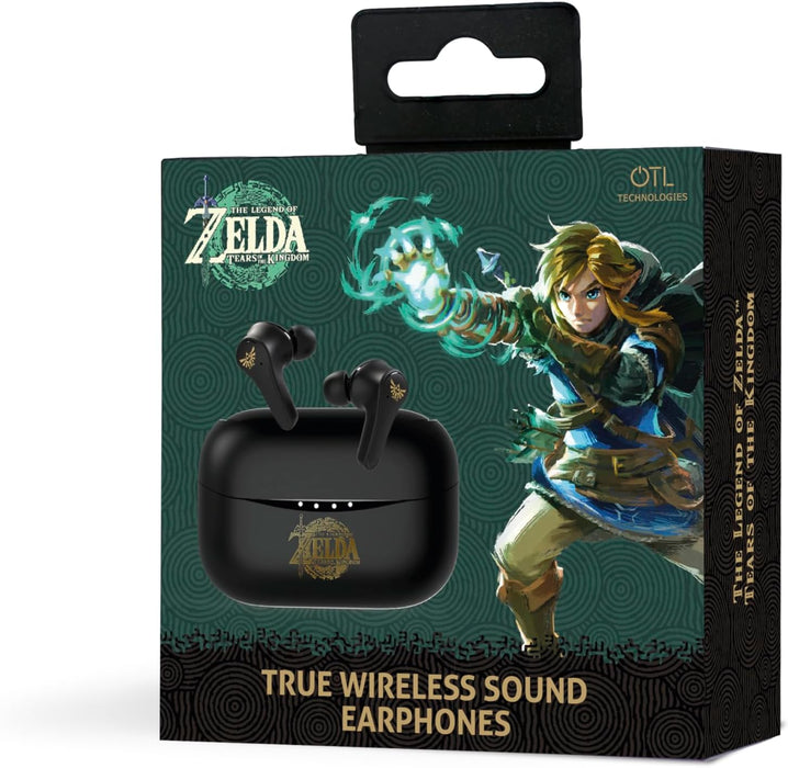 OTL Technologies ZD1139 Zelda Tears of the Kingdom TWS Wireless Earphones with Charging Case - Black