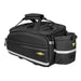 Topeak MTM Multi Mount TrunkBag EX, Water Resistant Cycle Trunk Bag with expandable pannier sides to fit KLICKfix/Racktime Snapit or MIK Adapter Pannier Racks, Black