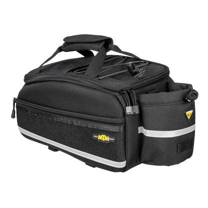 Topeak MTM Multi Mount TrunkBag EX, Water Resistant Cycle Trunk Bag with expandable pannier sides to fit KLICKfix/Racktime Snapit or MIK Adapter Pannier Racks, Black