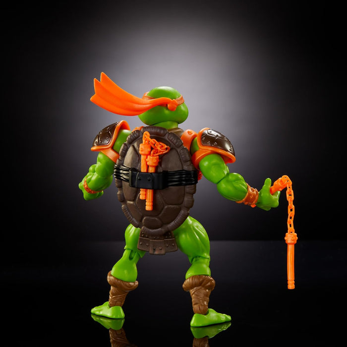 Masters of the Universe MOTU Origins Turtles of Grayskull Michelangelo Posable Action Figure Toy, Teenage Mutant Ninja Crossover with Accessories, HTH13
