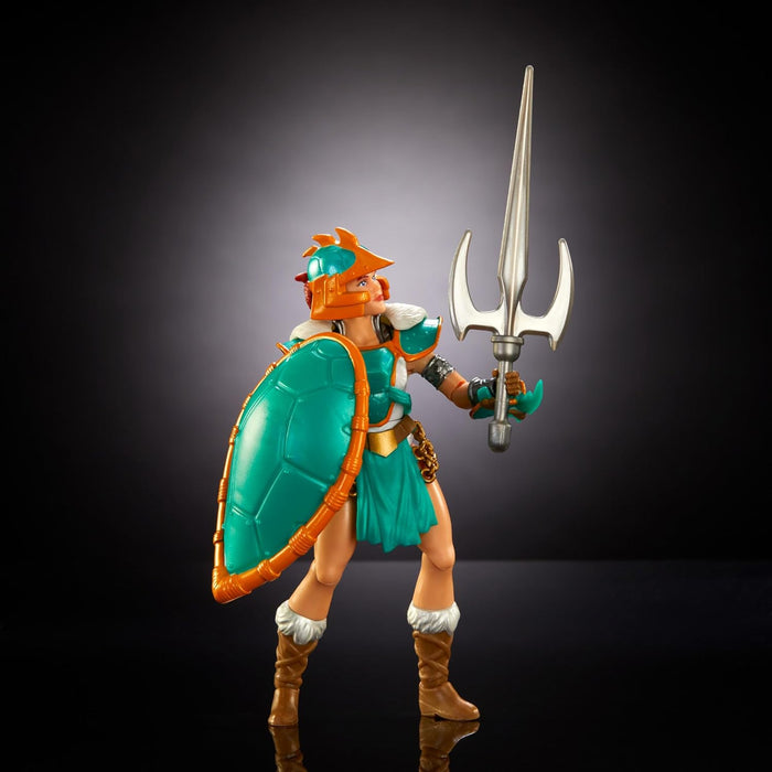 Masters of the Universe Origins Turtles of Grayskull Teela Action Figure Toy in Turtle Inspired Armor, 16 Articulations, TMNT & MOTU Crossover, HTH15