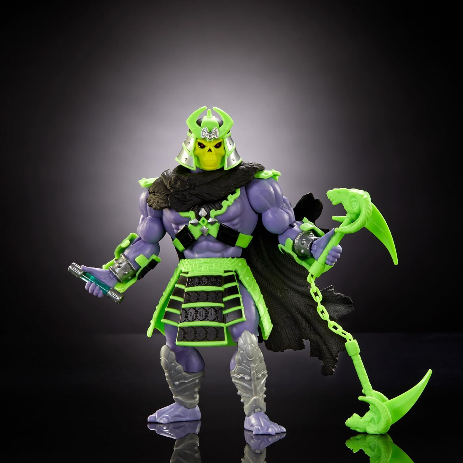 Masters of the Universe MOTU Origins Turtles of Grayskull Skeletor Posable Action Figure Toy, Teenage Mutant Ninja Crossover with Accessories, HTH14