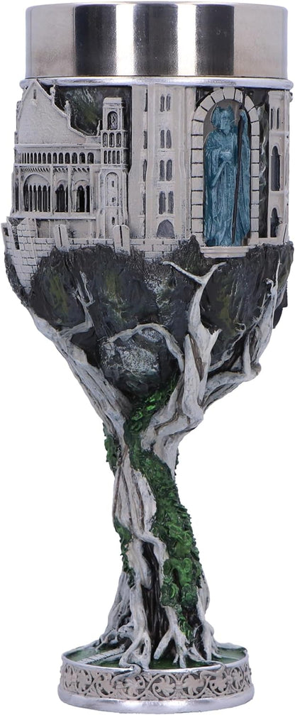 Nemesis Now Lord of the Rings Gondor Goblet 19cm, Resin, Grey, Official Lord of the Rings Merchandise, Gondor Goblet, Lord of the Rings Collectible Cup, Cast in the Finest Resin, Expertly Hand-Painted