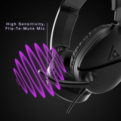 Turtle Beach Recon 70 plattformübergreifendes Gaming-Headset – PC, PS5, PS4, Playstation, Xbox Series X|S, Xbox One, Nintendo Switch, Mobilgeräte mit 3,5 mm - Hochklapp-Mikrofon, 40-mm-Lautsprecher