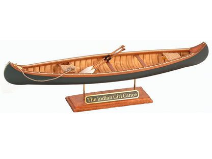 Artesanía Latina - Wooden Ship Model Kit – American Canoe, The Indian Girl Canoe - Model 19000, Scale 1:16 - Models to Assemble - Beginner Level