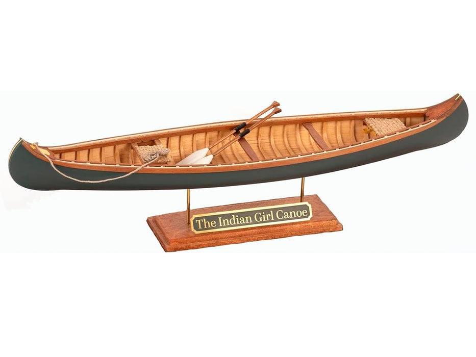 Artesanía Latina - Wooden Ship Model Kit – American Canoe, The Indian Girl Canoe - Model 19000, Scale 1:16 - Models to Assemble - Beginner Level