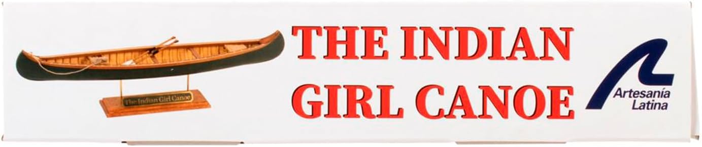 Artesanía Latina - Wooden Ship Model Kit – American Canoe, The Indian Girl Canoe - Model 19000, Scale 1:16 - Models to Assemble - Beginner Level