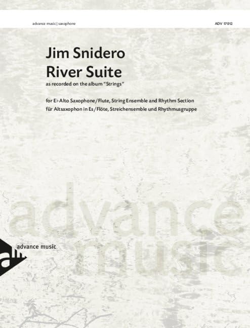 River Suite: Part I: Dawn - Part II: On the Bank - Part III: Torrent. alto-saxophone/flute / string ensemble (V1-V2-Va-Vc1-Vc2) / rhythm section (P-DB-Dr).