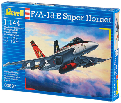 Revell Revell_03997 Modellbausatz Flugzeug 1:144 - F/A-18E Super Hornet im Maßstab 1:144, Level 4, originalgetreue Nachbildung mit vielen Details, 3997