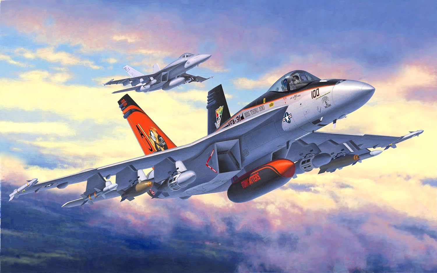 Revell Revell_03997 Modellbausatz Flugzeug 1:144 - F/A-18E Super Hornet im Maßstab 1:144, Level 4, originalgetreue Nachbildung mit vielen Details, 3997