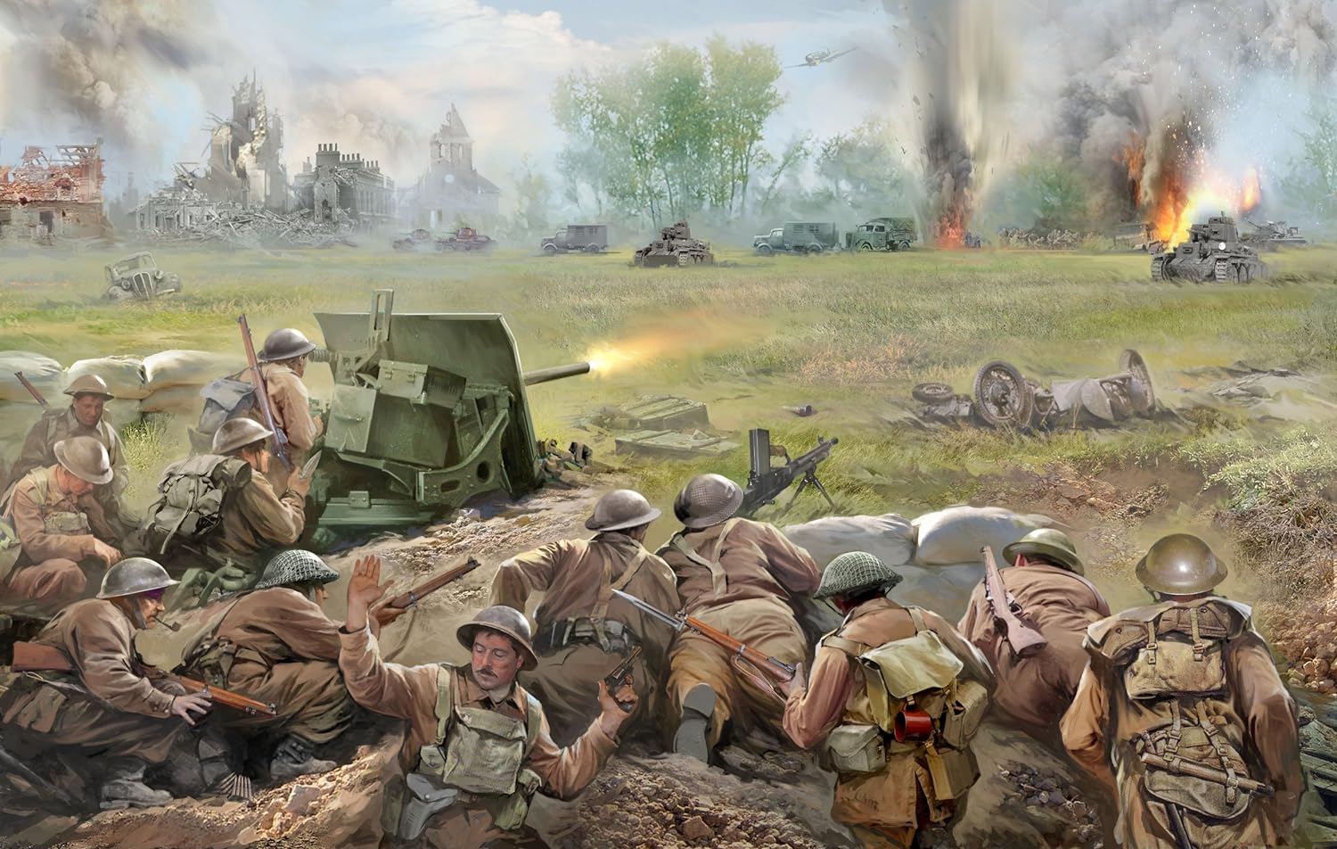 Zvezda Models Blitzkrieg 1940 Historical Wargame Starter Set