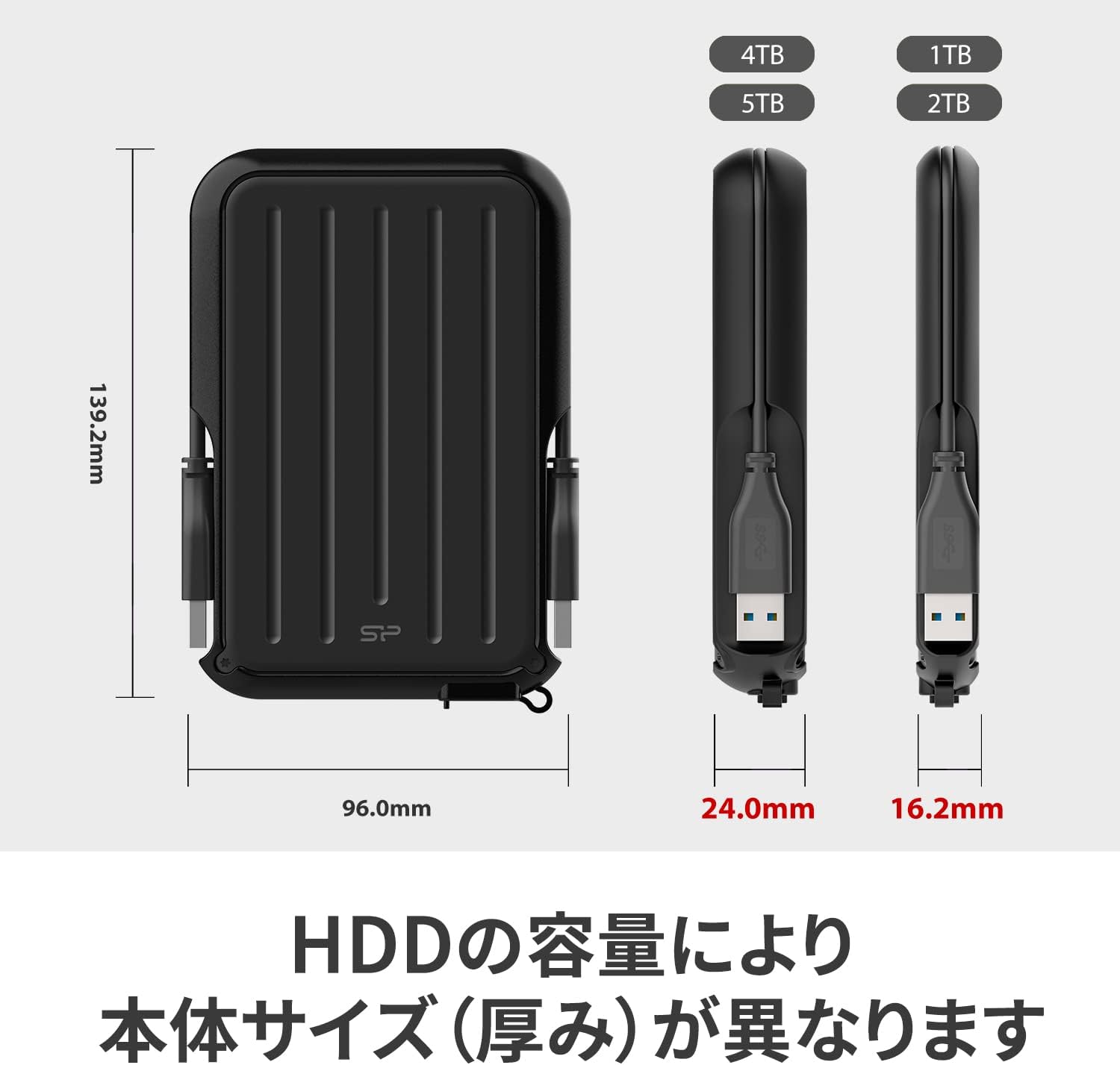Silicon Power A66 disque dur externe 1 To Noir