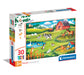 Clementoni - Supercolor The Farm-30 stukjes kinderen 3 jaar, puzzel dieren, afbeelding, Made in Italy, meerkleurig, 20286