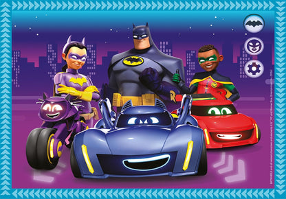 Clementoni 21529 Batwheels Jigsaw 4 in 1 12+16+20+24 Pieces-Supercolor Children 3-5 Years, Different Images, Cartoon, Cars, Gift for Boy/Girls, Puzzle for Kids, Made in Italy, Multicolor