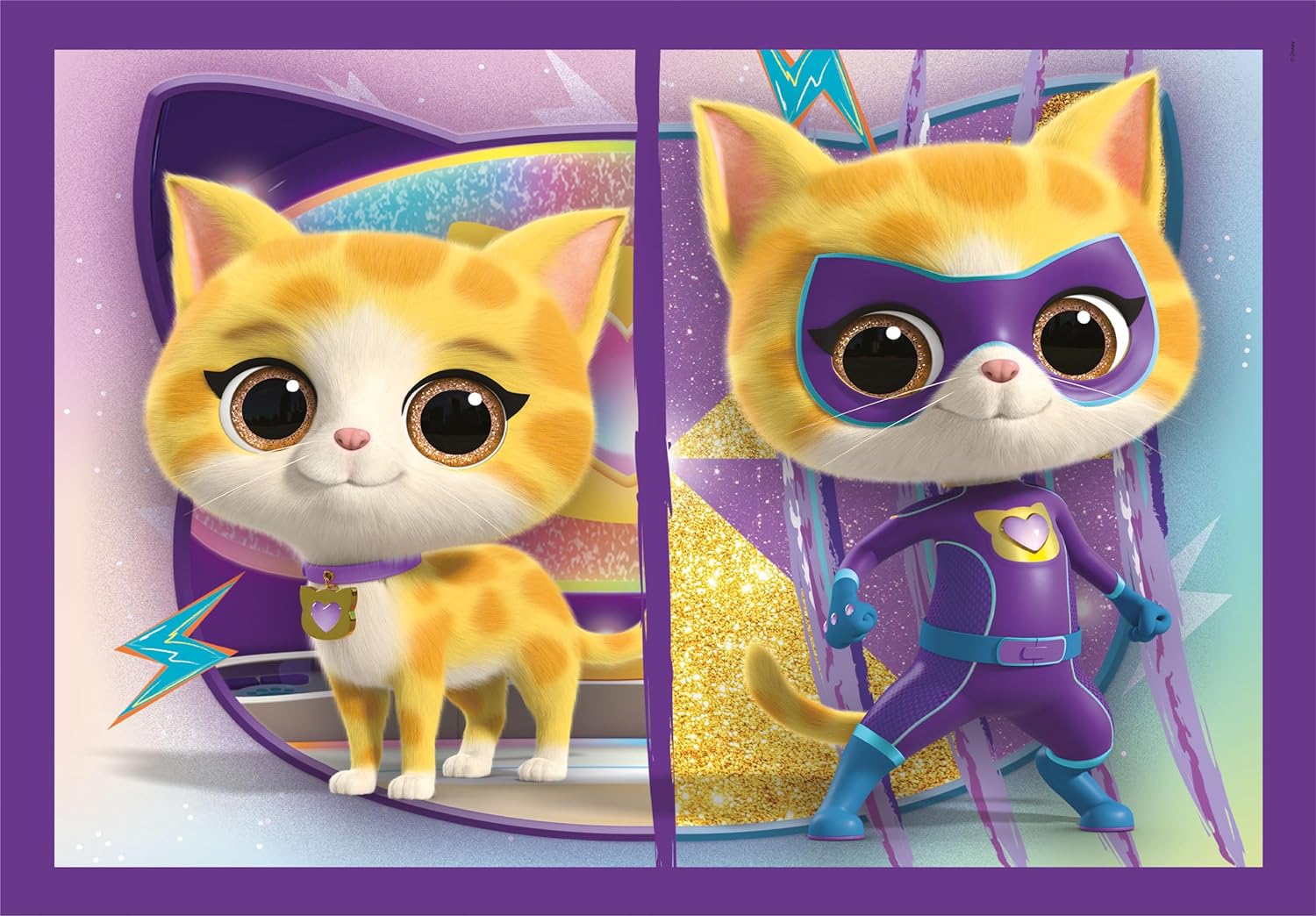 Clementoni - Supercolor SuperKitties 21531 Kinderpuzzelstukjes, 12, 16, 20 en 24 stukjes, 4 jaar, puzzel cartoons, Made in Italy, meerkleurig