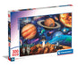 Clementoni 21724 Jigsaw Space Mission 300 Pieces-Supercolor Children 9-11 Years, Cartoon, Gift for Boy/Girls, Planets, Stars, Puzzle for Kids, Made in Italy, Multicolor