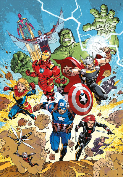 Clementoni 21728 Marvel The Avengers Jigsaw Super 300 Pieces-Supercolor Children 9-11 Years, Cartoon, Gift for Boy/Girls, Puzzle for Kids, Made in Italy, Multicolor
