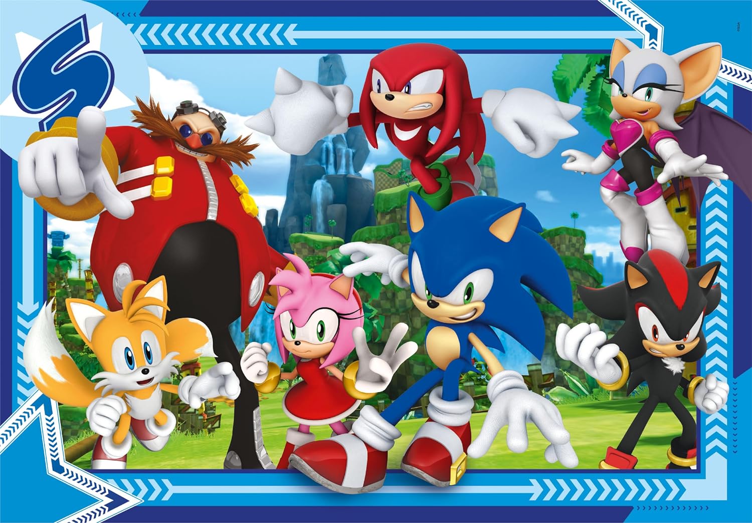 Clementoni Supercolor Sonic Kinder Puzzle 300 Teile - Sonic Puzzle 48,5 x 33,5 cm für Kinder ab 9 Jahre - Geschicklichkeitsspiel von Clementoni 21729