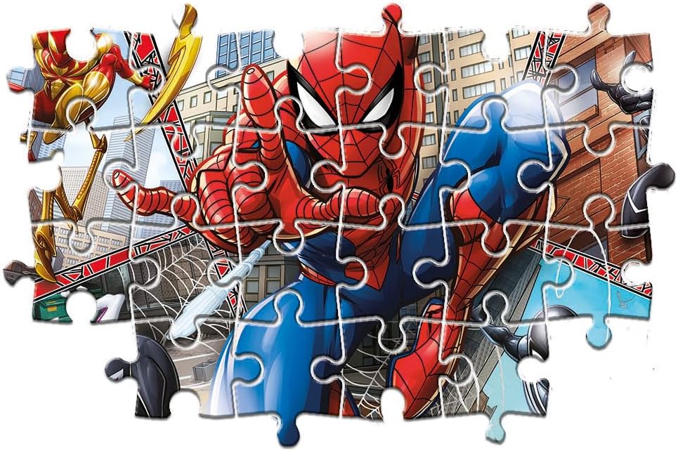 Clementoni - 23734 - Supercolor Puzzle for Children-Spider Man-104 Pieces Maxi