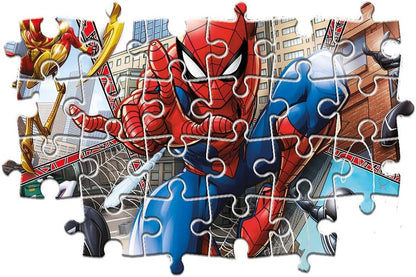 Clementoni - 23734 - Supercolor Puzzle for Children-Spider Man-104 Pieces Maxi