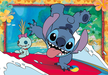 Clementoni 24809 Disney Lilo & Stitch Jigsaw 2 20 Pieces-Supercolor Children 3-5 Years, Cartoon, Gift for Boy/Girls, Puzzle for Kids, Made in Italy, Multicolor