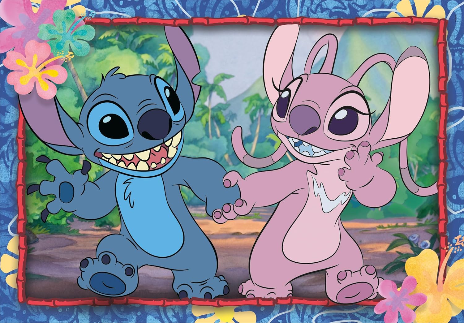 Clementoni 24809 Disney Lilo & Stitch Jigsaw 2 20 Pieces-Supercolor Children 3-5 Years, Cartoon, Gift for Boy/Girls, Puzzle for Kids, Made in Italy, Multicolor