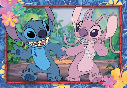 Clementoni 24809 Disney Lilo & Stitch Jigsaw 2 20 Pieces-Supercolor Children 3-5 Years, Cartoon, Gift for Boy/Girls, Puzzle for Kids, Made in Italy, Multicolor