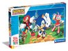Clementoni 25764 Sonic Jigsaw 104 Maxi Pieces-Supercolor Children 4-6 Years, Cartoon, Gift for Boy/Girls, Puzzle for Kids, Made in Italy, Multicolor
