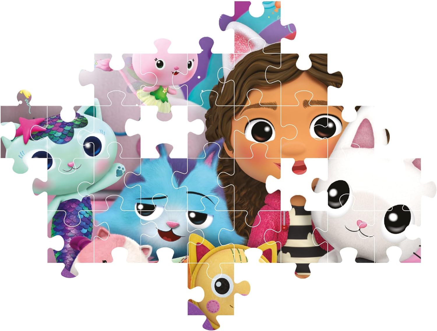 Clementoni 26202 Gabbys Dollshouse Jigsaw Dollhouse 60 Pieces-Supercolor Children 4-6 Years, Cartoon, Doll, Gift for Boy/Girls, Puzzle for Kids, Made in Italy, Multicolor