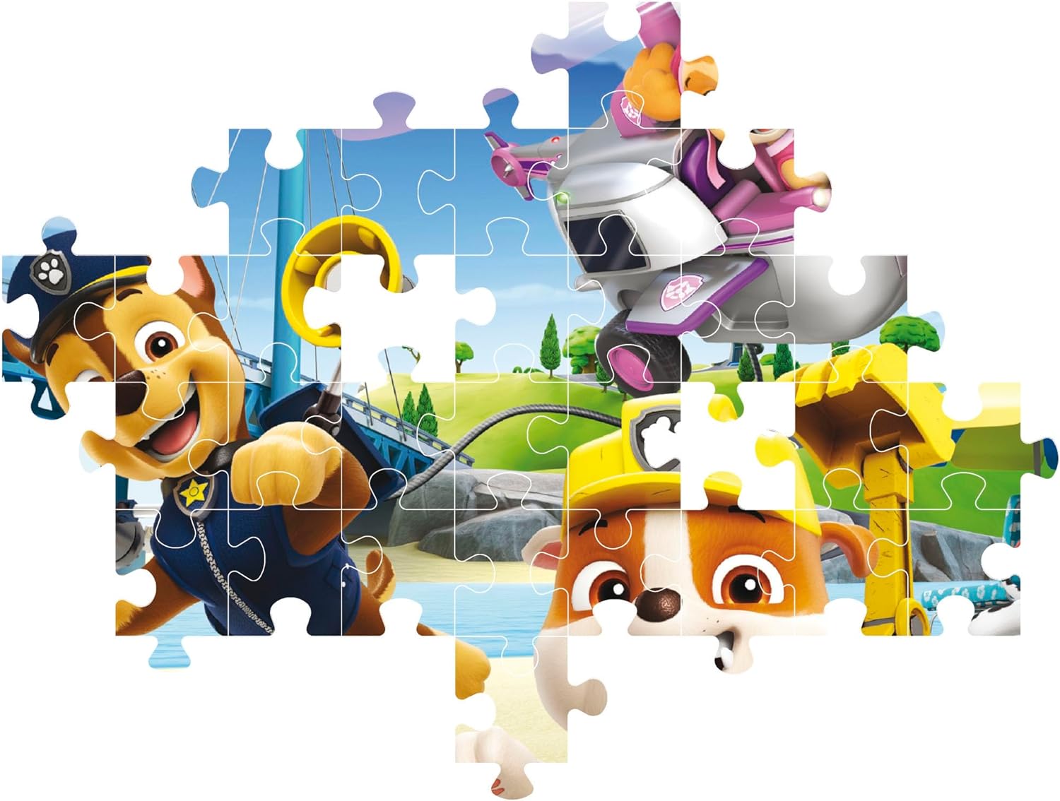 Clementoni 27265 Paw Patrol Supercolor Patrol-104 Pieces, Jigsaw Kids Age 6, Puzzle Cartoon, Made in Italy