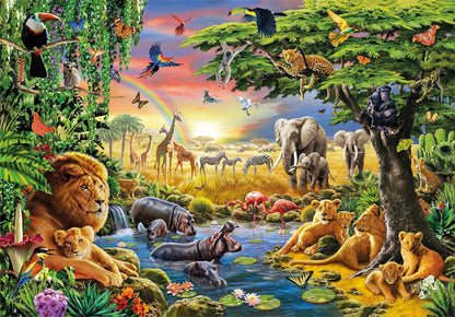 Clementoni 32081 Jigsaw Collection-The African Gathering 2000 Pieces-Puzzle for Adults 14-99 Years, Gift for Men/Women, Made in Italy, Multicolor