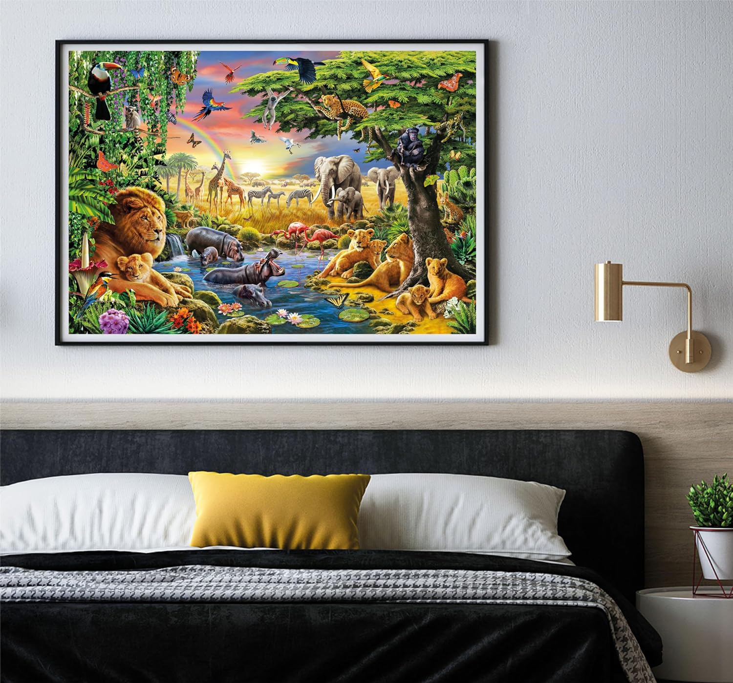 Clementoni 32081 Jigsaw Collection-The African Gathering 2000 Pieces-Puzzle for Adults 14-99 Years, Gift for Men/Women, Made in Italy, Multicolor